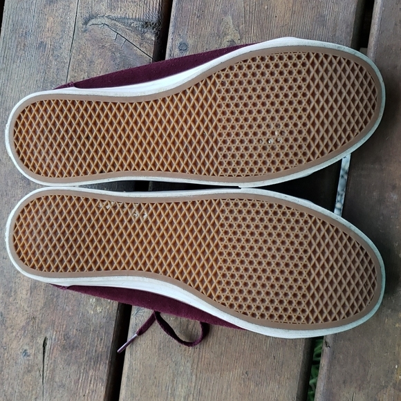 VANS Burgundy Suede Skate Shoes sz 7 Women's Sneakers - Picture 6 of 7